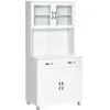 Image de HOMCOM - armoire de cuisine - Panneaux de partiucules classe E1 - 80x48x170cm - Blanc