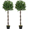 Image de Lot De 2 Lauriers Artificiels Topiaires