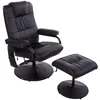 Image de Fauteuil De Relaxation Massant Avec Repose-pied Revêtement Synthétique