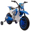 Image de Moto cross électrique enfant - HOMCOM - 3-5 ans 12 V 3-8 km/h roulettes amovibles - PP - 1065x515x68cm - bleu