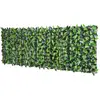 Image de Haie Artificielle Feuilles De Laurier Dim. 3l X 1h M Pe Anti-uv Vert