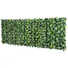 Image de Haie artificielle feuilles de laurier - treillis extensible - brise-vue canisse végétale feuillage réaliste dim. 3l x 1h m pe anti-uv vert