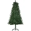 Image de Sapin de noël artificiel - HOMCOM - 150 cm 454 branches épines imitation nordmann réalisme - métal - 150 cm - vert