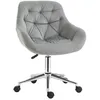 Image de Chaise de bureau - Vinsetto - design contemporain pivotante 360° ergonomique réglable velours - tissu - 59x58x90cm - gris