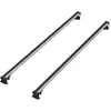 Image de Barres de toit de voiture verrouillables 2 clés fournies dim. 123,5l x 5,5l x 7h cm aluminium noir
