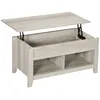 Image de Table basse HOMCOM Panneaux de particules classe E1 105x74x61.5cm Chêne