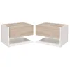 Image de HOMCOM - Table de chevet - Panneau de particules - 46x30x30cm - Multicolore