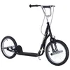 Image de Trottinette - patinette - HOMCOM - grandes roues pneumatiques Ø 41 cm guidon réglable béquille - acier - noir