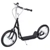Image de Trottinette patinette freestyle grandes roues pneumatiques ø 41 cm hauteur guidon réglable béquille pegs inclus acier noir