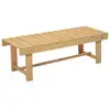 Image de Banc de jardin 2 places style rural chic assise à lattes dim. 110l x 38l x 35h cm bois de sapin pré-huilé