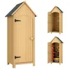 Image de Outsunny - Armoire abri de jardin - Bois de sapin - 775x542x1795cm - Bois naturel