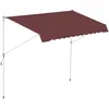 Image de Store banne - Outsunny - manuel rétractable télescopique sans perçage anti-UV - métal alu - 3x15m - bordeaux