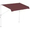 Image de Store banne manuel rétractable 3l x 1,5l m inclinaison et hauteur réglable installation rapide métal alu polyester anti-uv bordeaux