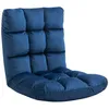Image de Fauteuil convertible HOMCOM Flanelle (100% polyester) 71x55x53.5cm Bleu