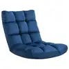 Image de Fauteuil convertible fauteuil paresseux grand confort inclinaison dossier multipositions 90°-180° flanelle polyester capitonné bleu roi