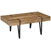 Image de Table basse - HOMCOM - rectangulaire style industriel piètement épingle métal plateau bois - métal bois - brun