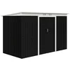 Image de Abri de jardin - Outsunny - acier galvanisé XXL 36 m² kit fondation portes coulissantes - acier - 280x130x172cm - noir
