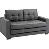 Image de Canapé Convertible 2 Places Design Contemporain Tissu Gris