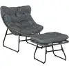 Image de Fauteuil De Jardin Avec Repose-pieds 2 Coussins Inclus