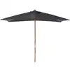 Image de Parasol droit rectangulaire de jardin grande taille dim. 3l x 2l x 2,5h m anthracite