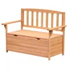 Image de Outsunny - Banc de jardin - Bois de sapin - 112x58x84cm - Bois naturel