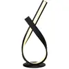 Image de Lampe À Poser Design Contemporain Spirale Alu. Noir Led Blanc Chaud