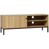 Image de HOMCOM - Meuble TV - Panneaux de particules - 120x39.5x46cm - Bois naturel