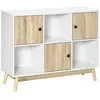 Image de HOMCOM - Meuble de rangement - Panneaux de particules - 96x30x75cm - Bois naturel
