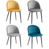 Image de Lot De 4 Chaises De Visiteur Design Scandinave Velours