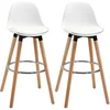Image de Lot De 2 Tabourets De Bar Style Scandinave Bois Synthétique