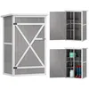 Image de Armoire abri de jardin - Outsunny - remise outils bois sapin toit bitumé porte verrouillable - bois - 75x56x115cm - naturel
