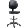Image de Tabouret à roulettes réglable en hauteur 69-91 cm avec dossier inclinable et repose-pieds réglable