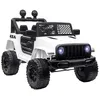 Image de Voiture électrique enfant - HOMCOM - propulsion arrière 12 V 5 km/h télécommande effets sonores LED - PP - 100x65x72cm - blanc
