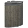 Image de Panier À Linge D'angle 55 L Bambou Housse Tissu