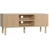 Image de Meuble Tv Design Urban Craft 2 Portes 2 Niches Aspect Bois Clair