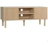 Image de HOMCOM - Meuble TV - Panneaux de particules - 115x40x49cm - Bois naturel