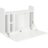 Image de Bureau Mural Pliable Multi-rangement Blanc