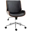 Image de Vinsetto - Chaise de bureau - Revêtement synthétique PU - 53x60x96cm - Noir
