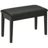 Image de Banc pour piano - HOMCOM - tabouret de piano banquette rembourrée pieds bois massif - synthétique - noir
