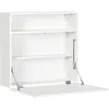 Image de Bureau Mural Multi-rangement Pliable Blanc