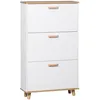 Image de HOMCOM - meuble à chaussures - Panneaux de particules - 70x23.5x122cm - Blanc
