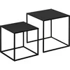 Image de Lot De 2 Tables Basses Gigognes Carrées Design Contemporain