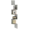 Image de Étagère dangle murale - HOMCOM - rangement forme zigzag 5 niveaux gain de place - bois - 20x20x126cm - gris