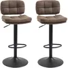 Image de Lot De 2 Tabourets De Bar Vintage Capitonné