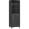 Image de Buffet Haut Design Industriel Gris Aspect Chêne Clair