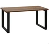 Image de Table basse rectangulaire - HOMCOM - table de salon style industriel plateau aspect bois - métal bois - 100x60x50cm - naturel