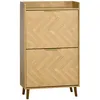 Image de HOMCOM - Meuble à chaussures - Panneaux de particules - 70x30x120cm - Bois naturel