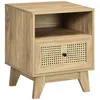 Image de HOMCOM - Table de chevet - Panneaux de particules - 45x39x56.5cm - Bois naturel