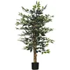 Image de Plante artificielle - HOMCOM - ficus hauteur 13 m tronc branches liane lichen grand réalisme - plastique - 13 m