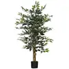 Image de Arbre artificiel plante artificiel ficus banian hauteur 1,3 m tronc branches liane lichen feuilles grand réalisme pot inclus